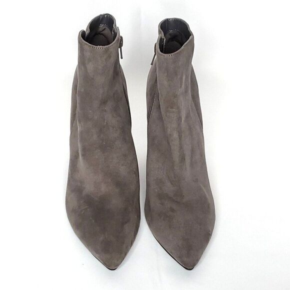 NEW Wedge Ankle Boot Bootie 8.5 Point Toe Faux Suede Gray Worthington Wor Lapaz - Picture 3 of 7